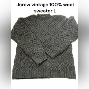 JCrew Vintage cable knit wool sweater size L